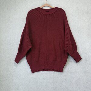 Universal Standard Sweater Womens 2XS Red Oversized Dolman Sleeve Knit Pullover